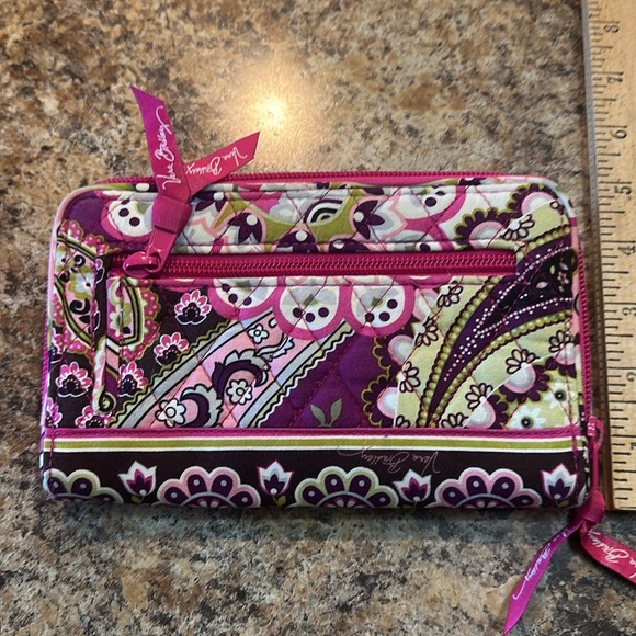 Vera Bradley Pink and Purple Quilted Wallet - Picture 4 of 6